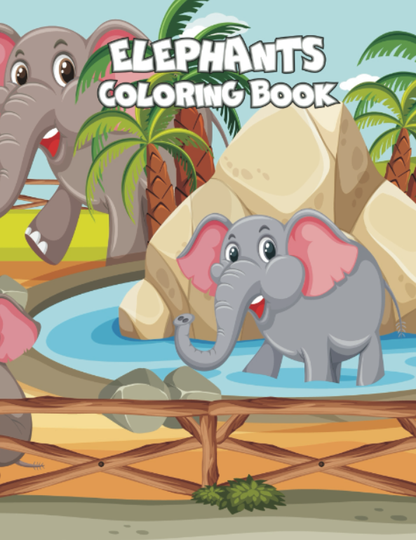 Elephants - coloring book (PDF version)